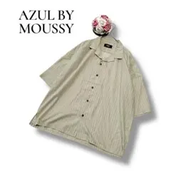 AZUL BY MOUSSY メンズ　半袖ストライプシャツ　M オーバーサイズ