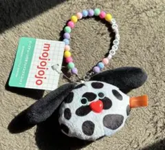 mojojojo モジョジョジョ ビーズチェーン付きフェイスマスコット2 白黒