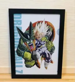 CC❺ドラゴンボール 一番くじ クリアイラスト 【額付】ベジータVSセル
