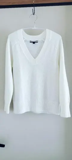 BANANA REPUBLIC Vネックニット XS ホワイト