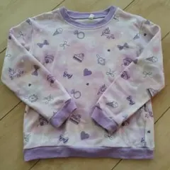 薄紫色 ユニコーン柄 トレーナー 120