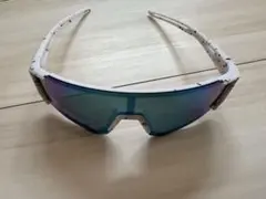 キッズ　9〜15歳　スポーツサングラス ホワイトフレーム ミラーレンズ