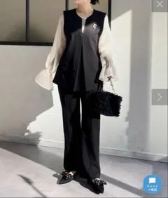 Vネックベストセットアップ