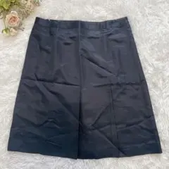 Banana Republic シルク100 ひざ丈スカート ネイビー 洗えるのサムネイル