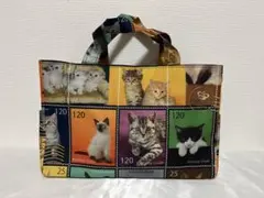 【未使用品】アミカモーダ 保冷バッグ　ねこ柄　AMICA MODA 大きいサイズ