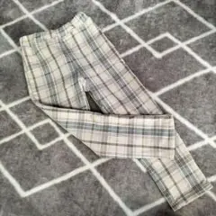 【美品】ペアマノン★裏起毛チェックパンツ 120cm