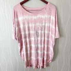 Time and Tru 【3XL】タイダイ柄 Tシャツ ピンク 大きいサイズ
