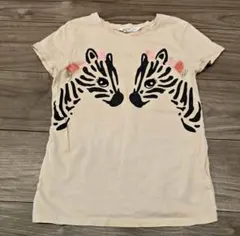 エイチアンドエム 130 ガールズ　しまうまトップス