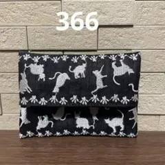 ポケットティッシュケース☆ブラック　猫