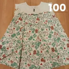 ④100cm nino ノースリーブワンピース 猫柄のサムネイル