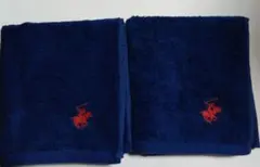 新品 POLO CLUB フェイスタオル ネイビー　２枚のサムネイル