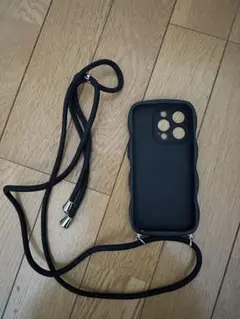 iPhone 13/14 ショルダーストラップケース ブラック
