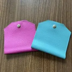 さと様専用　仮置きマスクケース　ブルーグリーン　ピンク　2個セット
