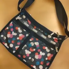 LeSportsac ショルダーバッグ ドット柄 水玉 ネイビーのサムネイル