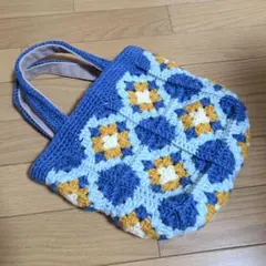 モチーフトート　手編み