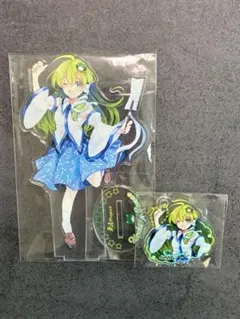 東方Project】東風谷早苗3点（アクスタ、缶バッジ、クリアカード