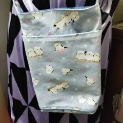 シマエナガ柄スマホポーチハンドメイド