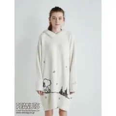 【ジェラート ピケ】 ジェラピケ SNOOPY スヌーピーパネルフードドレス