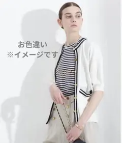 Liesse リエス カーディガン リネン100%◯ベージュ 未使用品◯のサムネイル