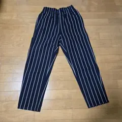 GU シェフパンツ ネイビーストライプ 321-330031 Sサイズ