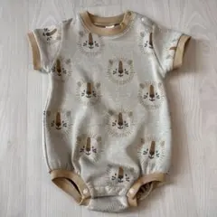 ライオン柄 半袖ロンパース　ベビー　80cm