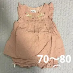 bebe スリップスラップ　女の子ワンピースセットアップ　さくらんぼ　りぼんのサムネイル
