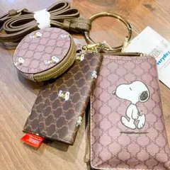 新品 スヌーピー 三連マルチ ショルダーバッグ