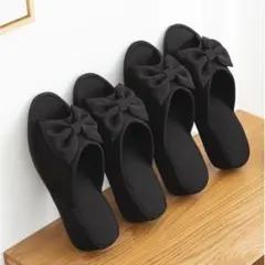 値下げ【収納袋付き】フォーマル スリッパ 黒 冠婚葬祭 入学式