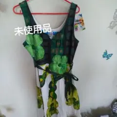 新品タグつきDesigualグリーン 花柄 ノースリーブワンピースのサムネイル