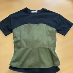 COTORICA. 半袖 Tシャツ バックリボン ブラック カーキのサムネイル