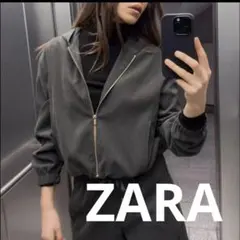 新品タグ付き ZARA ザラ クロップド丈パーカー ジャケット XS