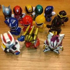 戦隊ヒーロー ソフビフィギュア　指人形　13体セット