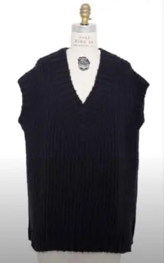 未使用⭐️Drawer ウールナイロンあぜ編みVネックベスト