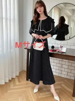 グレイル GRL★ドット柄配色カラーバックリボンワンピース【tu561】