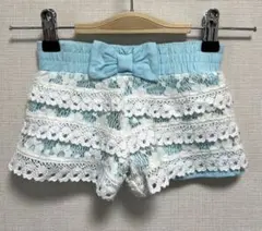 Disney レースパンツ リボン 水色 2T 90cm