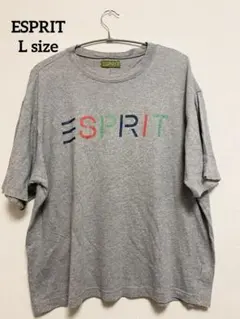 ESPRIT 반소매 티셔츠 그레이 로고 인쇄