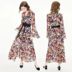 まぶ様専用　FRAY I.D フラワーレイヤードレス