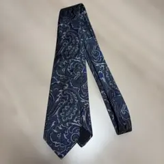 D'URBAN ネクタイ ペイズリー柄 ネイビー