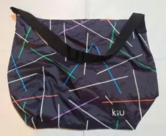 kiu ショルダー バッグ エコバッグ ブラック 大きめのサムネイル