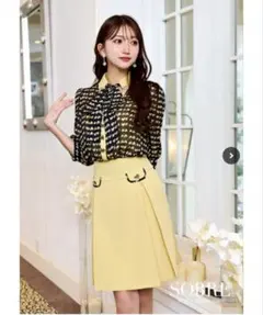 SOBLE ソブレ　シアーシフォンドッキングワンピース　ドレス　キャバ