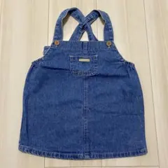 美品【futafuta】 デニム ジャンバースカート サイズ80