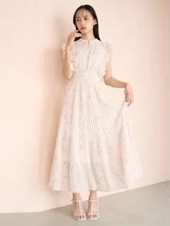 snidel Sustainable フリルワンピース ピンク 1