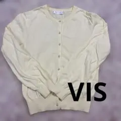 ViS 長袖カーディガン　パステルイエローのサムネイル