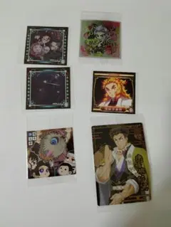 【新品　未使用】鬼滅の刃　シール　カード 計6点