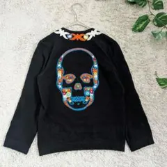 美品！ルシアンペラフィネ カシミヤ100%カーディガン ドクロ ウォッシャブルのサムネイル