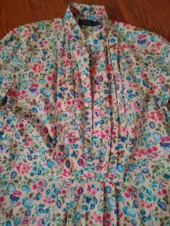 ポロラルフローレン　花柄　　長袖 シャツワンピース