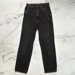 【クティール】ブラックデニムパンツ ワイド ハイウエスト ジーンズ メンズライクのサムネイル