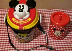 ディズニーグッズ　ミッキーマウスボップコーンバケット　ミニーマウスクッキー缶