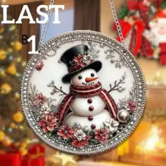 ステンドグラス風 アクリル オーナメント 20cm クリスマス 飾 スノーマン