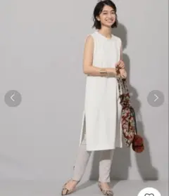 UNITED ARROWS SFL ノースリーブスリットニットワンピース